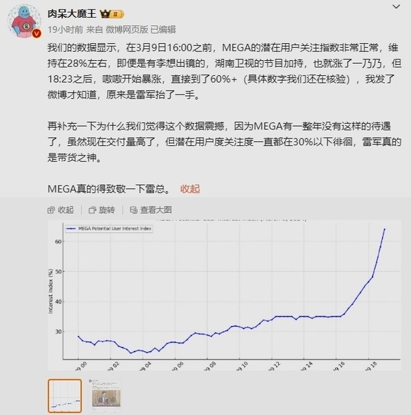 雷军现身央视给友商产品“带货”：理想MEGA很有创新