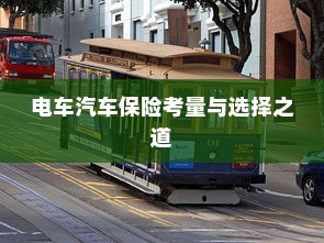 电动汽车保险选择解析，全险是否可行？全面解析电车汽车保险考量与选择之道。