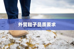 外贸鞋子品质要求深度探究与解析