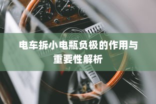 电车拆小电瓶负极的作用与重要性解析