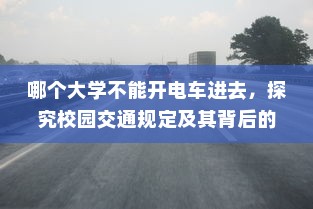 哪个大学不能开电车进去，探究校园交通规定及其背后的原因