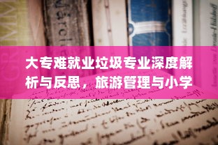 大专难就业垃圾专业深度解析与反思，旅游管理与小学教育专业困境探讨