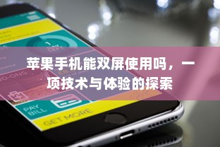 苹果手机能双屏使用吗，一项技术与体验的探索
