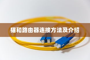 猫和路由器连接方法及介绍