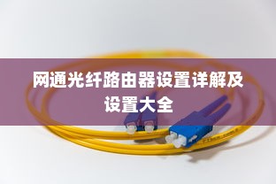 网通光纤路由器设置详解及设置大全