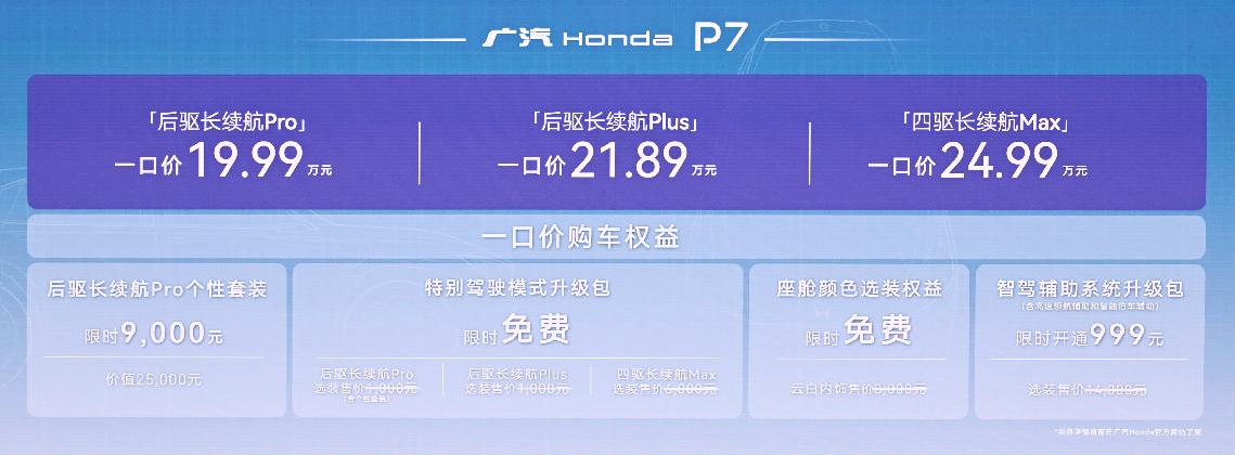 广汽本田P7纯电SUV闪亮登场，新驾趣，从19.99万元起开启掌控之旅