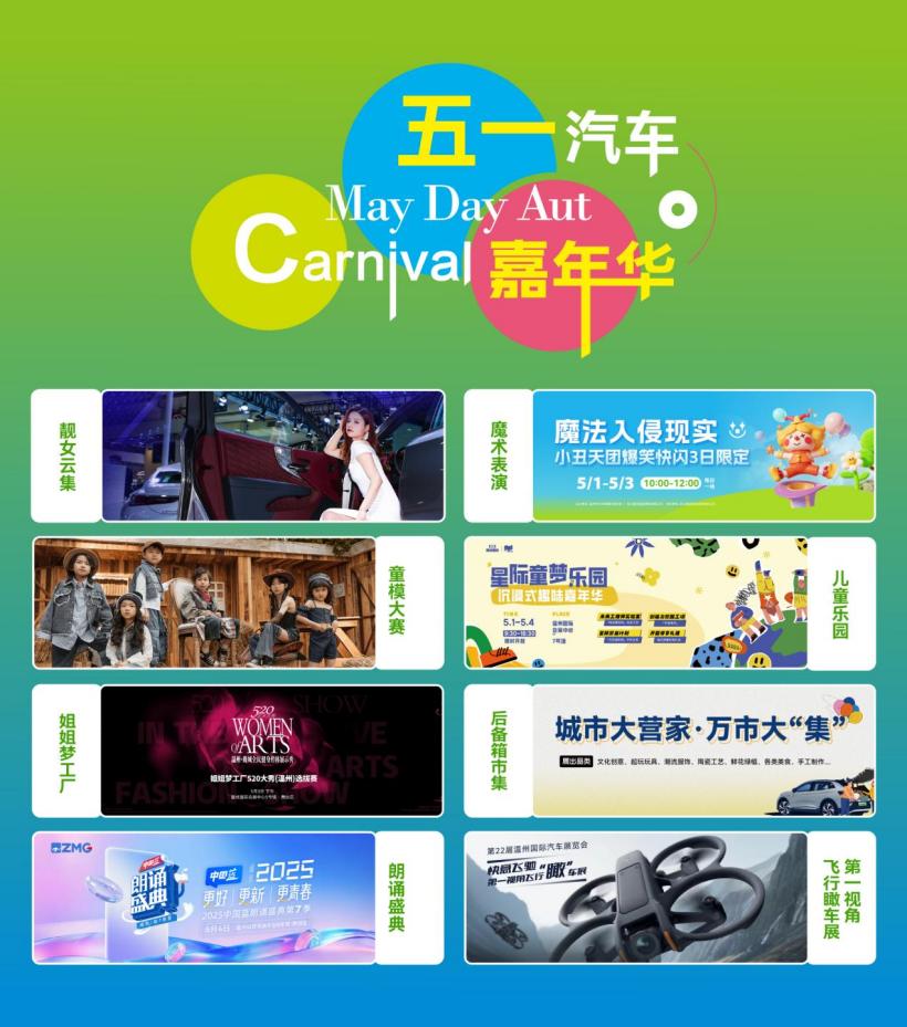 独家剧透！温州国际车展2025年5月揭幕，黑科技与潮玩攻略抢鲜看！