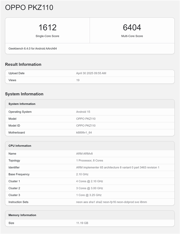 OPPO Reno14 Pro跑分现身：搭载联发科天玑8400