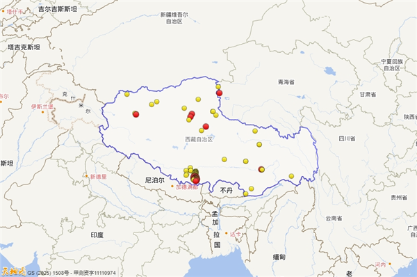 今年我国已发生三级以上地震318次：台湾省最频繁