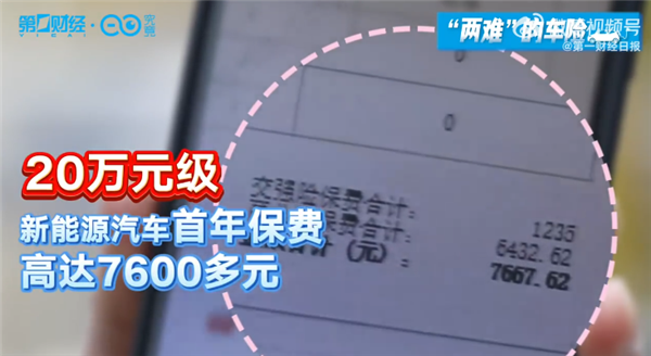 出一次险保费破万 新能源车主吐槽省下的油费全搭保费里了