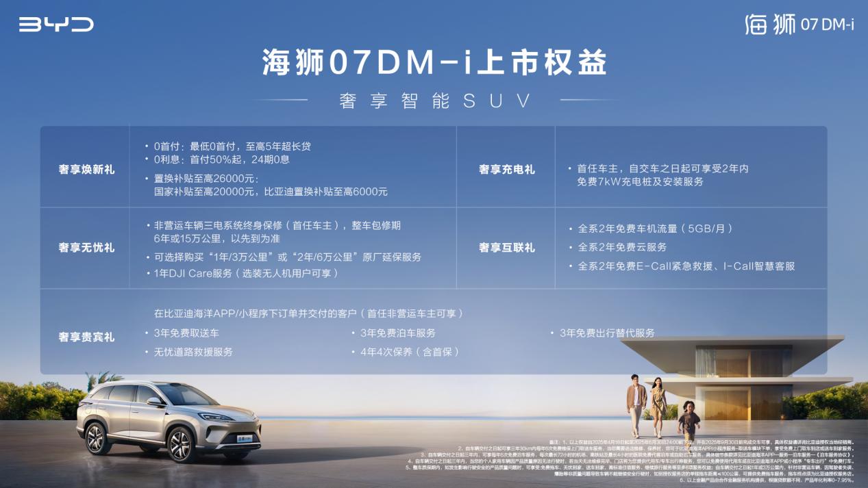 比亚迪海狮07DM-i上市，价格16.98万起开启奢享智行时代